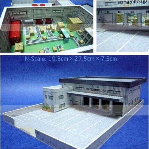 1:100/1:150 Scale Handmade Logistics Warehouse Model Train Sand Table Model