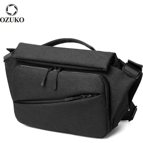 OZUKO Multifunction Men Messenger Bags Outdoor Male Crossbody Bag Waterproof Shoulder Bag USB Charging Travel Bag for Teenager