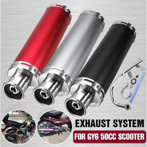 Motorcycle Racing Exhaust System Muffler Assembly For GY6 50cc Scooter Dirt Bike