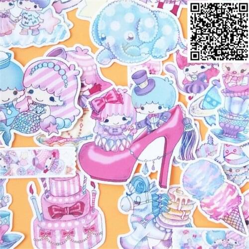 New Trendy Mini Double fairy Stickers Toy for DIY Exercise Book Diary 26 Sheets A Pack Toys For Children Colorful Toy Sticker