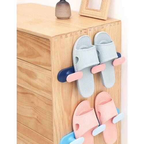 Shoes rack nail free and traceless rotatable shoes holder home decoration bathroom holder slipper holder