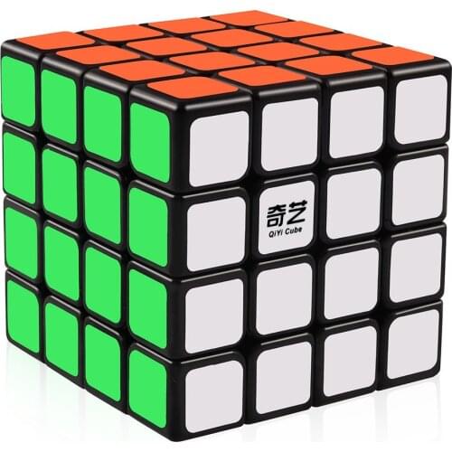QiYi 4X4X4 Magic Cube Professional Speed Cube Square Cube Puzzle Cube With Stickers Kids Brain Teaser Cubo Magico Toys