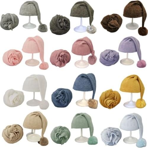 Newborn Photography Props Wraps Hats Set Fotografia Accessories Baby Photo Props
