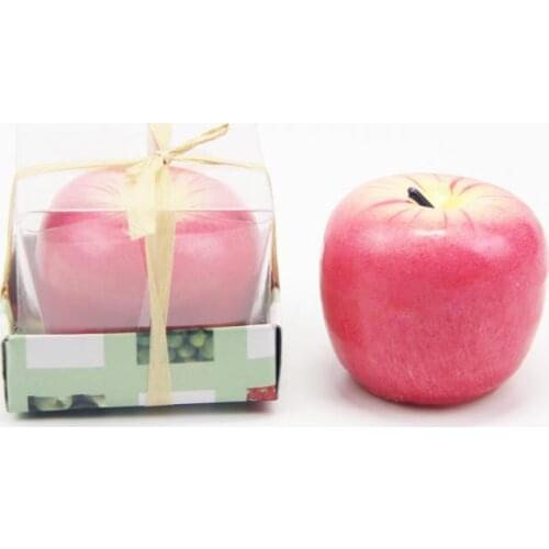 S/M/L Red Apple Candle With Box Fruit Shape Scented Candles Lamp Birthday Wedding Gift Christmas Party Home Decoration
