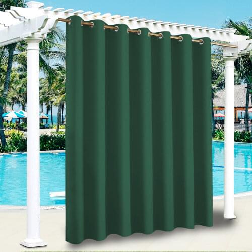 Outdoor Patio Curtains Waterproof Extra Wide Curtain Waterproof Windproof Curtains for Porch Gazebo Pergola Canopy Shower Pool