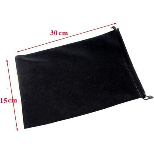 10pcs/lot Hot Sales 15x30 cm Black/Blue/Rose/Red/Grey Big Size Drawstring Velvet Pouches Christmas Wedding Packaging Gift Bags