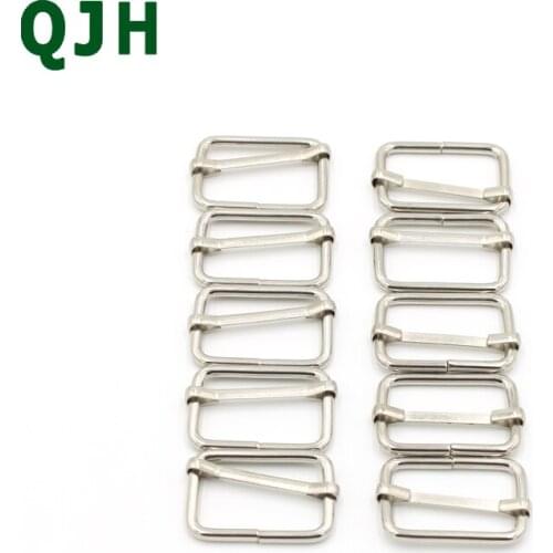 10 unids Metal Wire Slides Tri-Sliding Roller Pin Strap Buckles Adjusting Slider for Bag Buckle Garment Accessories 26mm 32mm