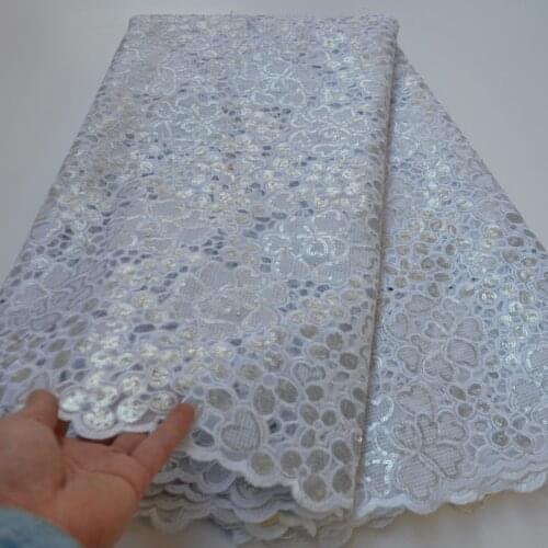 12 colors (5yards/pc) high quality white African hand cut organza lace fabric with beautiful sequins embroidery for party OP59