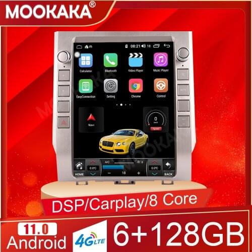 6+128GB Android 11 For Toyota Tundra 2013-2020 GPS Multimedia Player Head Unit Audio Car Radio Navigtion Tape Recorder Stereo