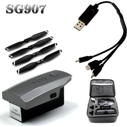 7.4V 1600mAh Lipo Battery For SG907 SG-907 Drones 5G GPS RC Quadcopter Spare Parts Charger / Receivers / Portable bag