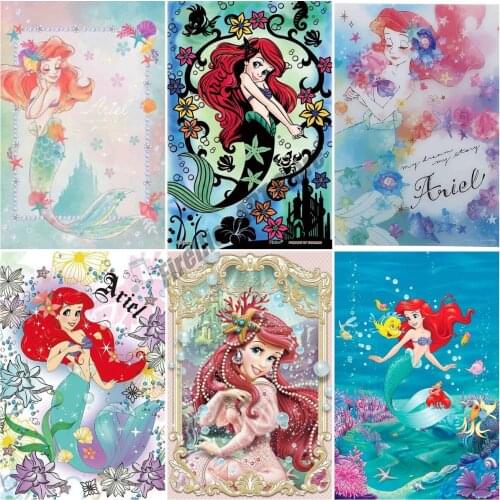 DIY 5D Diamond Painting Disney Cartoon The Little Mermaid Ariel Princess Childrens Embroidery Full Dill Mosaic Home Decor Gift