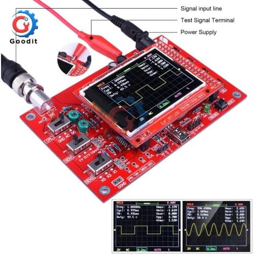 DS0138 2.4" TFT Digital Oscilloscope Assembled SMD Soldered Parts 1msps Probe Analog Bandwidth Welded Oscilloscope