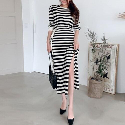 Модные трикотажные платья ANRAEQI China At AliExpress