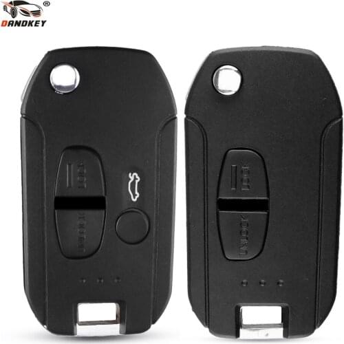 Dandkey 2/3 Buttons For Mitsubishi Pajero Lancer EVO Colt Outlander Mirage With Right Left Blade Car Remote Key Shel Fob Case