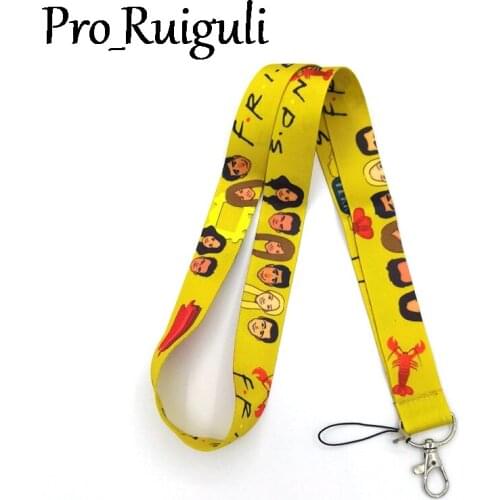 30pcs Friends tv show Neck Strap Lanyards ID badge card holder keychain Mobile Phone Strap Gifts webbings ribbons