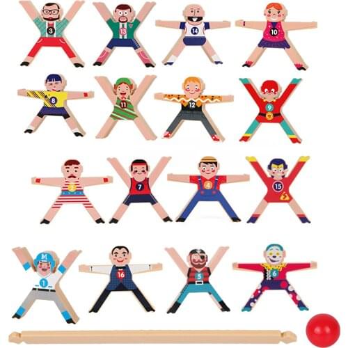Hercules Acrobatic Troupe Villain Children Puzzle DIY Building Blocks Stacking Balance Parent-child Interactive Kids Toy