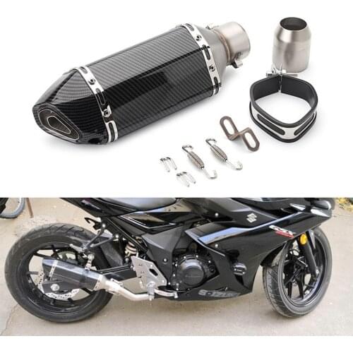 Silencer Mufflers Tail End Pipe Exhaust Universal Motorcycle Motocross 51MM Universal Parts Stainless Steel