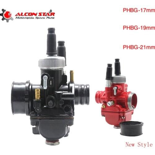 Alconstar- PHBG Racing Motorcycle Carburetor Carb 17mm 19mm 21mm Carburedor For Yamaha KTM Puch Zuma Scooter 50cc 90cc BWS100