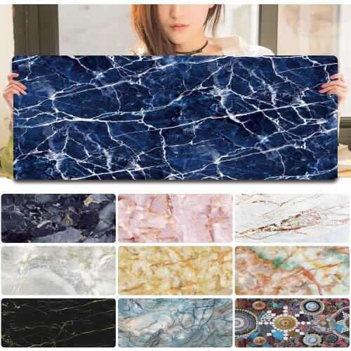 Large Portable Mouse Pad Marble Pattern Gaming Mouse High Quality PU Leather Keyboard Mouse Pad Non-slip Mousepad Mouse Pad