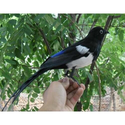 30cm feathers Magpie bird model toy,polyethylene&furs handicraft, garden decoration, home furnishings props,gift,d444