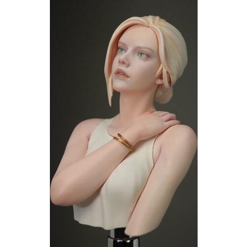 1/10 Scale Girl Unpainted Resin Bust Building Kit