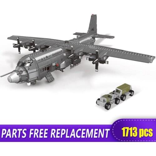 XINGBAO 06023 WW2 Military Army Series The AC130 Aerial Gunboat Set Building Blocks Bricks Assembly Airplane Model Juguetes