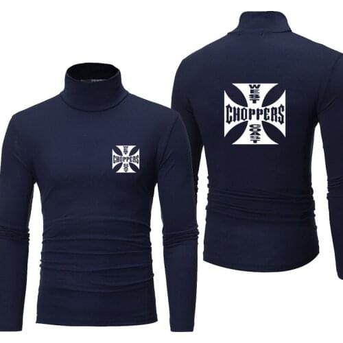 West coast logo new Mens t-shirt high quality cotton long-sleeved Solid color lining mens top 2021Autumn Hot sale Mens t-shirt