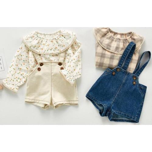 2021 Summer New Baby Denim Shorts Cute Baby Boy Overalls Cute Girls Short Jean Pants Kids Jumpsuit Infant Clothing