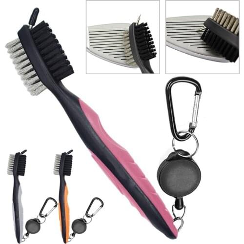 New Golf Club Brush Golf Groove Cleaning Brush 2 Sided Golf Putter Wedge Ball Groove Cleaner Kit Cleaning Tool Golf Accessories