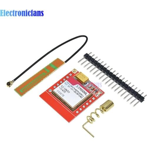 Smallest SIM800L GPRS GSM Module Microcontroller Power Module MicroSIM Card Core Board Quad-band TTL Serial Port and PCB Antenna