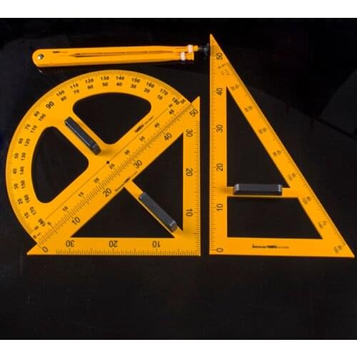 Triangle board protractor and compasses teaching equipment set math teaching drawing blackboard ues