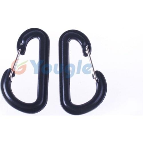 YOUGLE 10 pcs/lot D Shaped quick release Quick link Buckles Carabiner Clip Hook Key Chain Ring For Camping Hiking