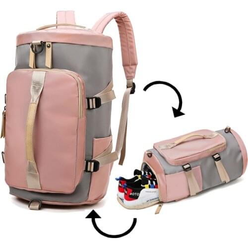 Womens Gym Sport Shoulder Bag Waterproof Nylon Big Swimming Luggage Yoga Handbag Travel Fitness Beach Backpack For Men Shoe