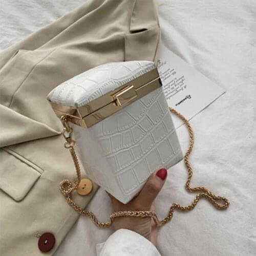 Square chain Pure color pleated high quality women shoulder bag fashion Women leather handbags Handbags and purse 2020 new