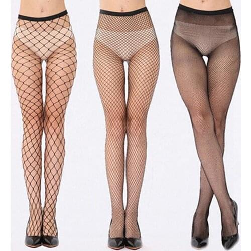 Women Sexy Fishnet Hollow Pantyhose Punk Stockings Stretchy Tights One Size