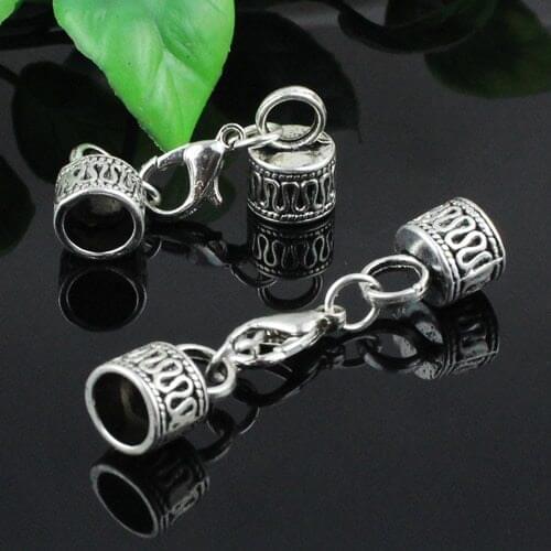 10sets/lot Fashion Zinc Alloy Cord End Caps Fit 7mm Cord Caps for Necklace Bracelet Connectors Clasp,DIY Accessories K04735