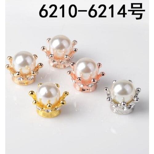 10pcs New Crown Pearl Alloy Accessories Headwear Shoes Bags Accessories