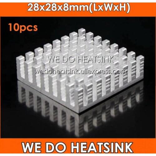 WE DO HEATSINK 10pcs 28x28x8mm Aluminium Radiator Heatsink For Electronic Products Very Cheap Price