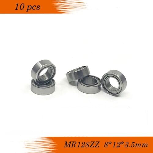 10pcs/Lot MR128ZZ ABEC-5 8x12x3.5mm Thin Wall Deep Groove Ball Bearings Mini Ball Bearing Miniature Bearing MR128 ZZ