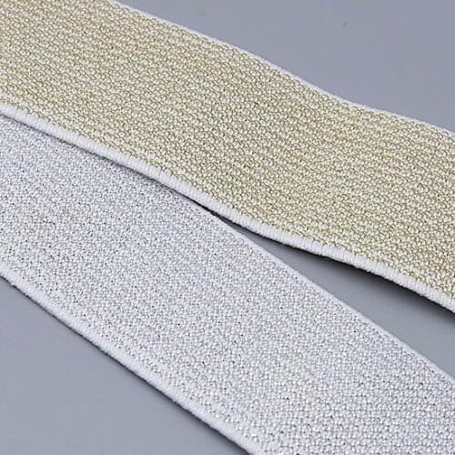 10yards 3cm Silver/Golden/Black Color Strong Thickening Elastic Binding Webbing For Garment DIY Accessories Elastic Band