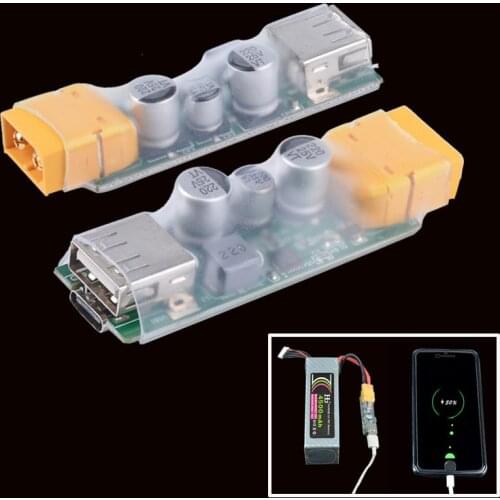 100% Brand New multifunctional Rc 3S-6S Lithium Lipo Battery Charger Converter XT60 Plug to USB for Smart Phone battery charge