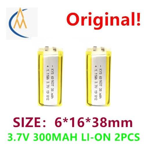 2PCS Navigator audio Bluetooth Test toy pure cobalt 10C 3A discharge 601637 601537 601638 601838 300mAh polymer lithium battery