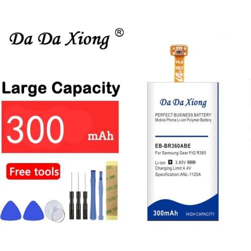 300mAh EB-BR360ABE Battery For Samsung Gear Fit2 Fit 2 R360 SM-R360 Smart Watch Battery