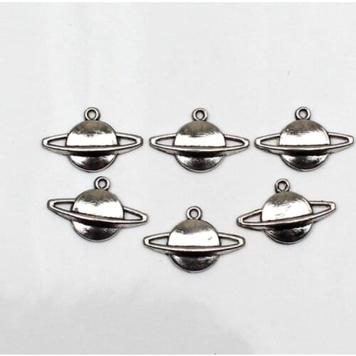 12pcs Charms saturn planet spark 20*13mm Antique Tibetan Silver Pendant Accessories DIYVintage bracelet Necklace Handmade