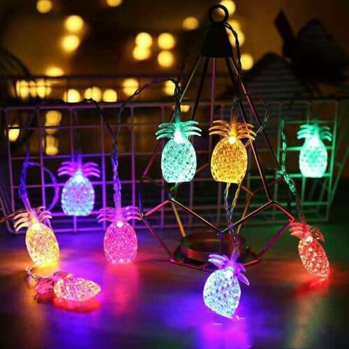 Battery Light String Led Light String for Home Outdoor Holiday Bedroom Decor New Light String Garden Lights 20 Leds Pineapple