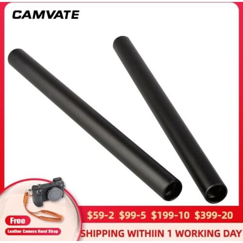 CAMVATE 2pcs Aluminum 15mm Rod (20cm long ) For DSLR Shoulder Mount Rig/Monitor/Matte Box/Follow Focus/handle Supporting System