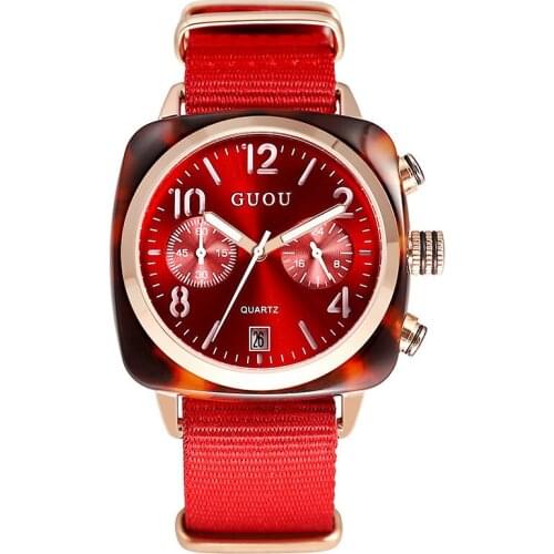 New Large Dial Square Women Watches Quartz Watch Women Waterproof WristWatches Women Nylon Band Ladies Watch Clock montre femme