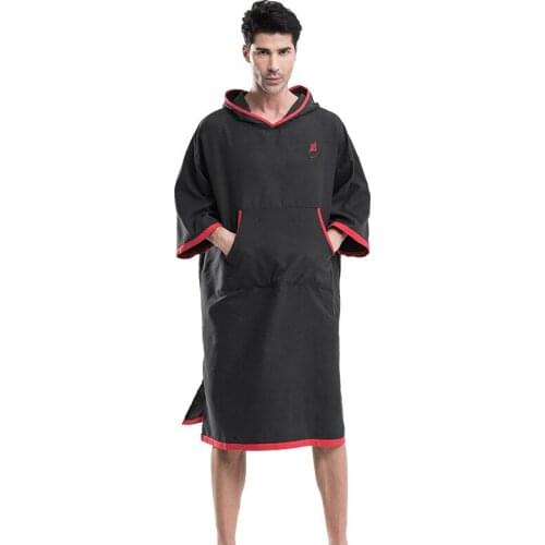 Black LOGO Embroidery Changing Robe Bath Towel Outdoor Adult Hooded Beach Towel Poncho Bathrobe Towels Women Man Bathrobe LST