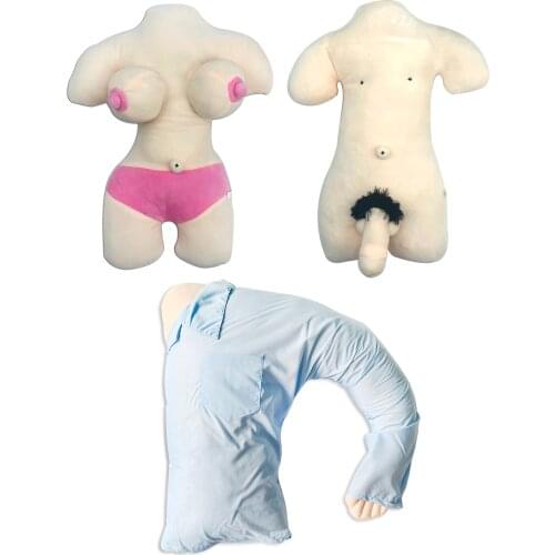 Decorative Pillow Illustration Boy and girl friend Pillow Sexy Funny Cushion Plush Pillow Cushion Men and Women Friends Gift