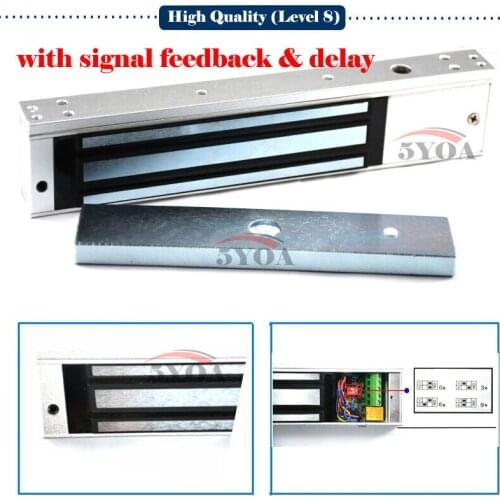 Electronic Lock With Signal Feedback & Delay Electric Magnetic Door 280kg 600lbs Holding Force Electromagnetic Level 8 M280SD
